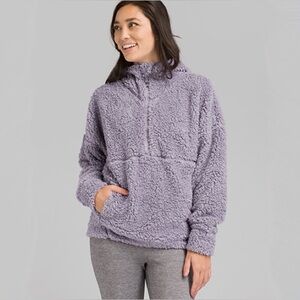 Prana Cozy Purple Fleece Pullover